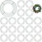 20 Pack 10 Inch Metal Wreath Frame, Dark Green Metal Floral Wreath Frame, Wire Wreath Rings for Christmas, New Year, Thanksgiving Day, Valentines, Wedding